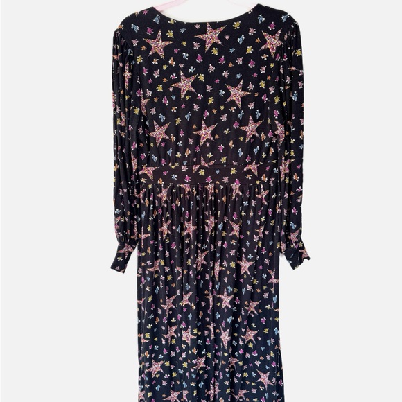 Boden Multi-colored V-Neck Bishop Sleeve Dress - Picture 2 of 4